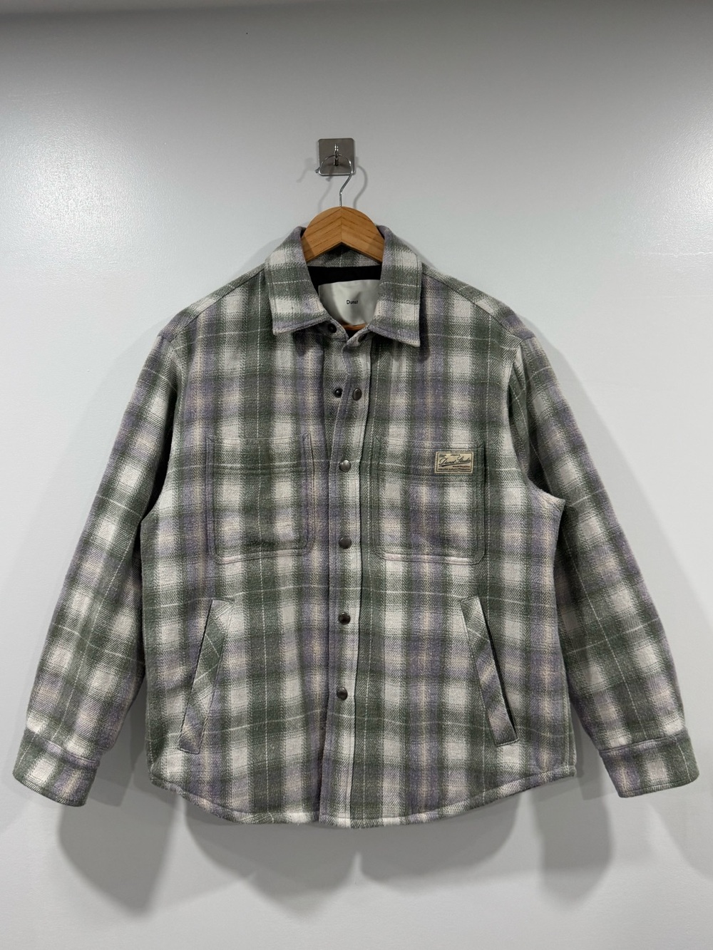 Dunst Quilted Flannel Jacket XS Plaid Snap Shirt‎ Unisex